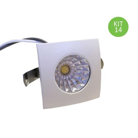 Mini Spot Led Dicróica 1w Cob Quadrado Branco Frio Kit 14 - Ctb Menor preço em Mini Spot Led Dicróica 1w Cob Quadrado Branco Frio Kit 14 - Ctb
