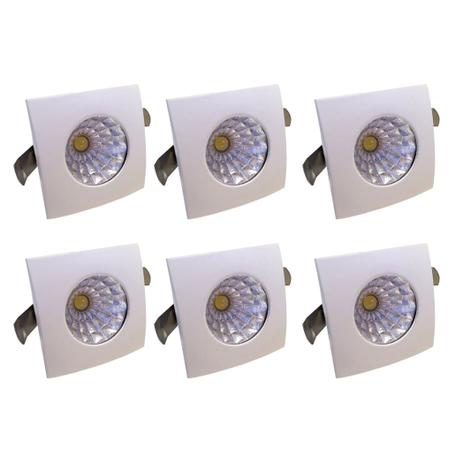Mini Spot Led Dicróica 1w Cob Quadrado Branco Frio Kit 6 - Ctb Menor preço em Mini Spot Led Dicróica 1w Cob Quadrado Branco Frio Kit 6 - Ctb