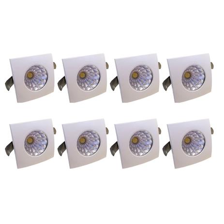 Mini Spot Led Dicróica 1w Cob Quadrado Branco Frio Kit 8 - Ctb Menor preço em Mini Spot Led Dicróica 1w Cob Quadrado Branco Frio Kit 8 - Ctb