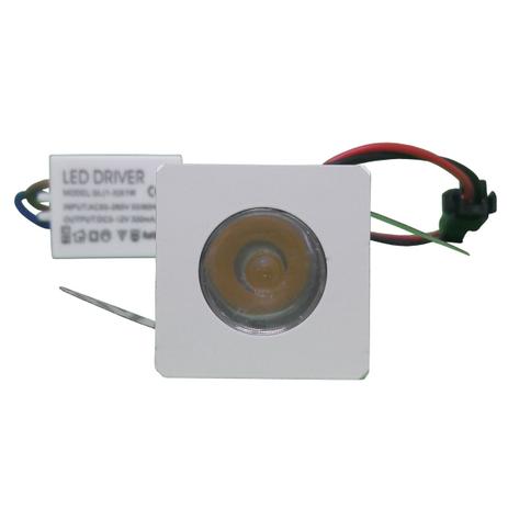 Mini Spot Led Dicróica 1W Quadrado Branco Frio 110-220V Kit 18 - Power xl Menor preço em Mini Spot Led Dicróica 1W Quadrado Branco Frio 110-220V Kit 18 - Power xl