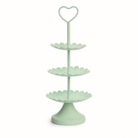 Mini Suporte P/Doces 3 Andares 28Cm Verde - Cromus Menor preço em Mini Suporte P/Doces 3 Andares 28Cm Verde - Cromus