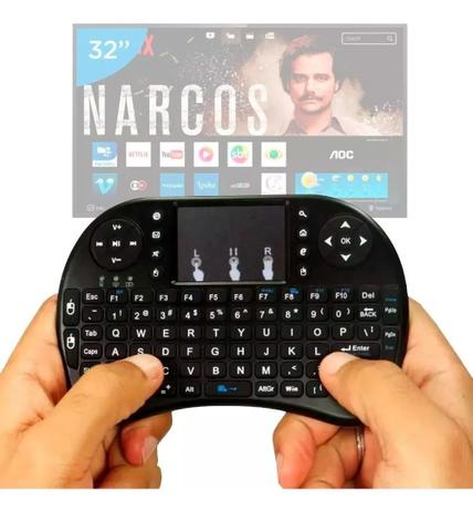 Mini Teclado Controle Remoto Sem Fio Para Tv e compativel com TV B oX - STAR Menor preço em Mini Teclado Controle Remoto Sem Fio Para Tv e compativel com TV B oX - STAR