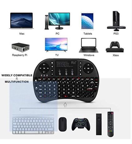Mini Teclado Mouse Iluminado Led Touchpad Wireless Bluetooth Bateria USB - Backlit Menor preço em Mini Teclado Mouse Iluminado Led Touchpad Wireless Bluetooth Bateria USB - Backlit