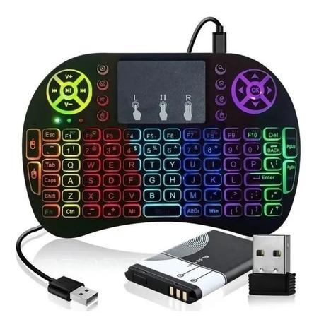 Mini Teclado Sem Fio Air Mouse Touch Tv Wireless Com Luz - Controle Rgb Menor preço em Mini Teclado Sem Fio Air Mouse Touch Tv Wireless Com Luz - Controle Rgb