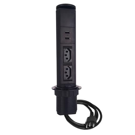Mini Totem Torre De Mesa Manual Qtmov 2 Tomadas 20A 2 USB Menor preço em Mini Totem Torre De Mesa Manual Qtmov 2 Tomadas 20A 2 USB