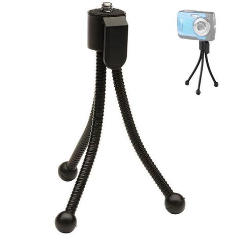 Mini Tripé de Mesa Flexível - TM14 - 12cm - Rollin Menor preço em Mini Tripé de Mesa Flexível - TM14 - 12cm - Rollin