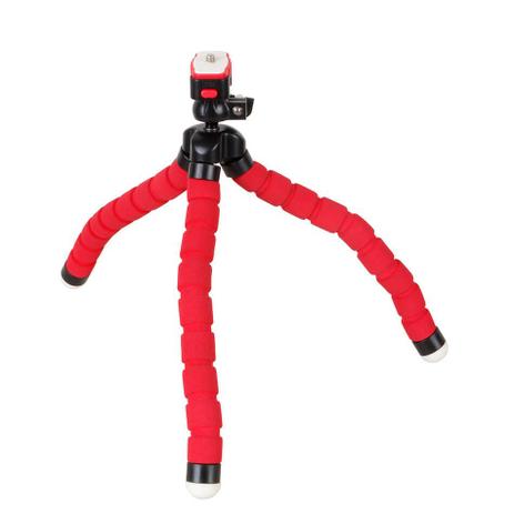 Mini Tripé Flexível Gorila KT-600 Vermelho - Kingjue Menor preço em Mini Tripé Flexível Gorila KT-600 Vermelho - Kingjue