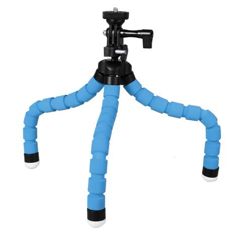 Mini Tripé Flexível Gorila KT-600s com Cabeça 360 - Azul - Kingjoy Menor preço em Mini Tripé Flexível Gorila KT-600s com Cabeça 360 - Azul - Kingjoy