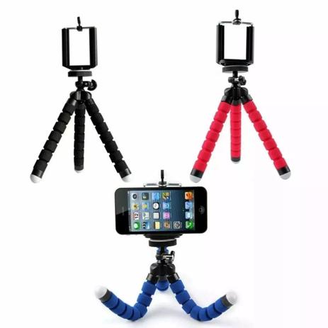 Mini Tripé Flexível P/ Celulares, Gopro, Câmeras, Tablets - Lelong Menor preço em Mini Tripé Flexível P/ Celulares, Gopro, Câmeras, Tablets - Lelong