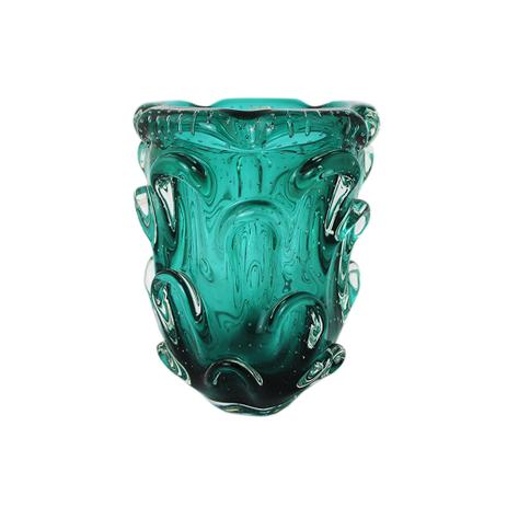 Mini vaso em cristal murano San Marcos 15x13,5cm esmeralda - Indefinido Menor preço em Mini vaso em cristal murano San Marcos 15x13,5cm esmeralda - Indefinido