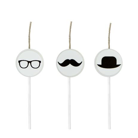 Mini Vela Aniversário Mustache 03 unidades - Festabox Menor preço em Mini Vela Aniversário Mustache 03 unidades - Festabox