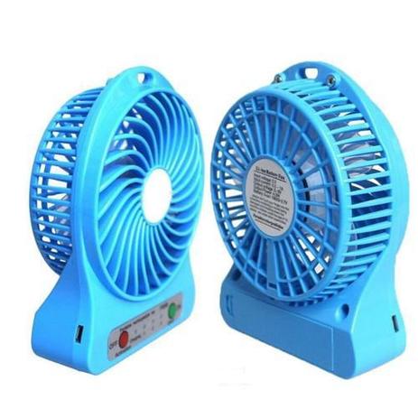 Mini ventilador 14cm Portátil Com Bateria Recarregável USB - Azul - Knup Menor preço em Mini ventilador 14cm Portátil Com Bateria Recarregável USB - Azul - Knup