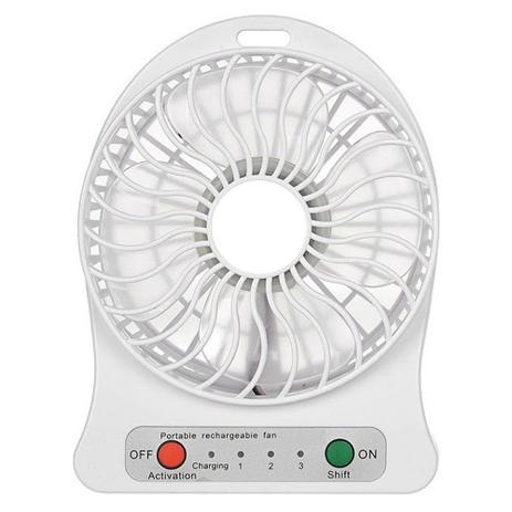 Mini Ventilador Recarregável USB Portátil Branco - Ukimix Menor preço em Mini Ventilador Recarregável USB Portátil Branco - Ukimix