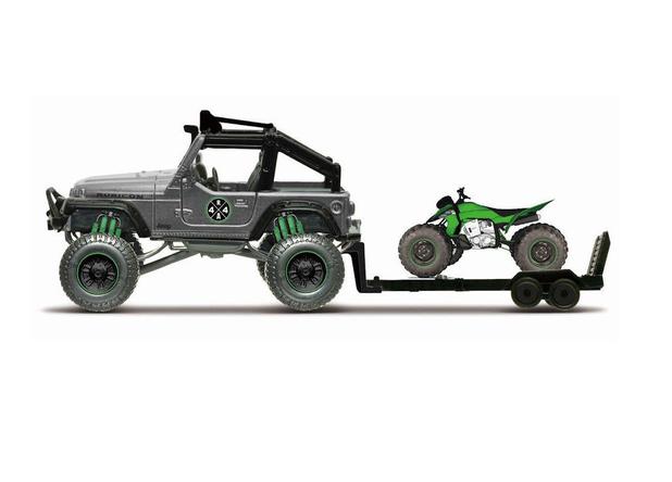 Miniatura 4x4 - Rebels Rugged Adventures - Jeep Wrangler Rubicon with ATV - Maisto Menor preço em Miniatura 4x4 - Rebels Rugged Adventures - Jeep Wrangler Rubicon with ATV - Maisto