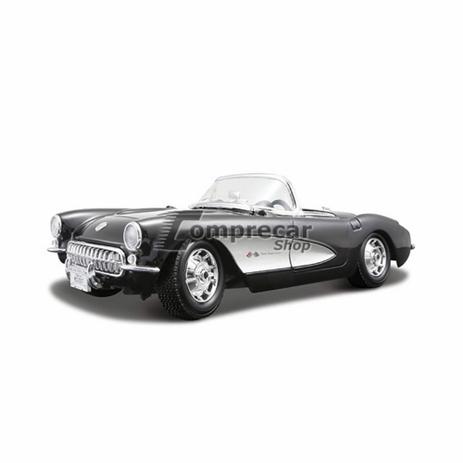 Miniatura Chevrolet Corvette 1957 Preto Maisto 1/24 Menor preço em Miniatura Chevrolet Corvette 1957 Preto Maisto 1/24