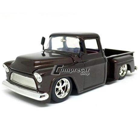 Miniatura Chevy Stepside 1955 Marrom Jada Toys 1/24 Menor preço em Miniatura Chevy Stepside 1955 Marrom Jada Toys 1/24