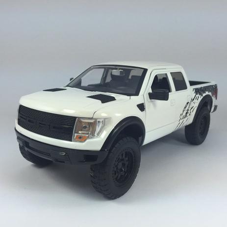 Miniatura Ford F-150 SVT Raptor Troca Rodas 2011 Branco 1/24 Menor preço em Miniatura Ford F-150 SVT Raptor Troca Rodas 2011 Branco 1/24