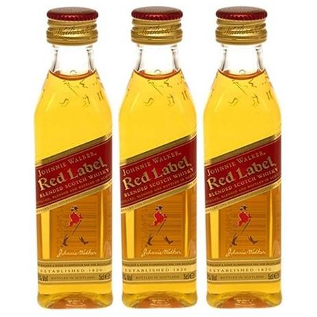 Miniatura Mini Whisky Red Label 50ml 03 Unidades - Johnnie Walker Menor preço em Miniatura Mini Whisky Red Label 50ml 03 Unidades - Johnnie Walker