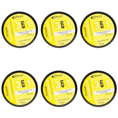 Mirras Cera Fixadora Estilizadora 3em1 150g (Kit C/06) Menor preço em Mirras Cera Fixadora Estilizadora 3em1 150g (Kit C/06)