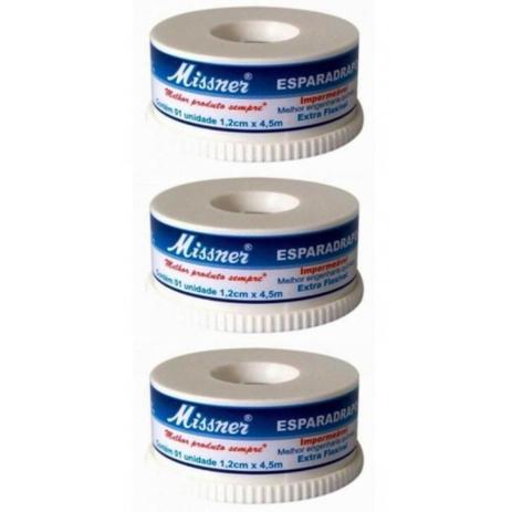Missner Esparadrapo Impermeável 1,2cmx4,5m (Kit C/03) Menor preço em Missner Esparadrapo Impermeável 1,2cmx4,5m (Kit C/03)