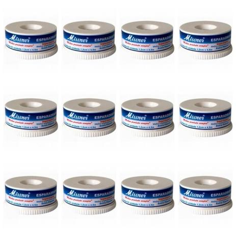 Missner Esparadrapo Impermeável 1,2cmx4,5m (Kit C/12) Menor preço em Missner Esparadrapo Impermeável 1,2cmx4,5m (Kit C/12)