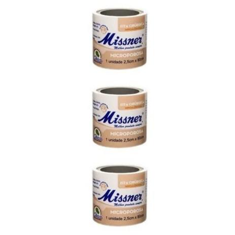 Missner Esparadrapo Impermeável Bege 2,5cmx90cm (Kit C/03) Menor preço em Missner Esparadrapo Impermeável Bege 2,5cmx90cm (Kit C/03)