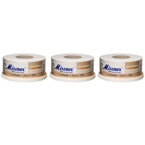 Missner Esparadrapo Micropore Bege 1,2cmx10m (Kit C/03) Menor preço em Missner Esparadrapo Micropore Bege 1,2cmx10m (Kit C/03)