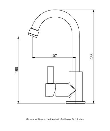 Misturador monocomando de mesa para lavátorio com bica móvel Mais Perflex Menor preço em Misturador monocomando de mesa para lavátorio com bica móvel Mais Perflex