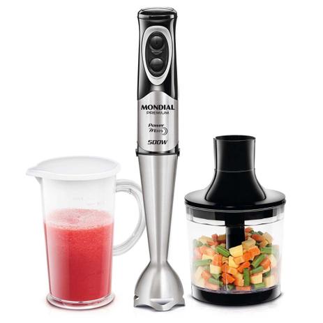 Mixer Mondial Power Premium M-07 Preto/inox 500w 127v Menor preço em Mixer Mondial Power Premium M-07 Preto/inox 500w 127v