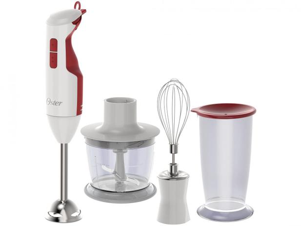 Mixer Oster Branco e Vermelho 250W Delight - FPSTHB2615U - 110V