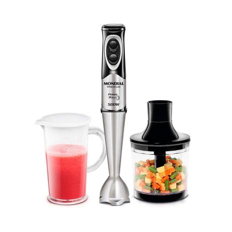 Mixer Power Mondial 2 em 1, Mixer e Processador, 500W M-07 - Preto/Inox Menor preço em Mixer Power Mondial 2 em 1, Mixer e Processador, 500W M-07 - Preto/Inox