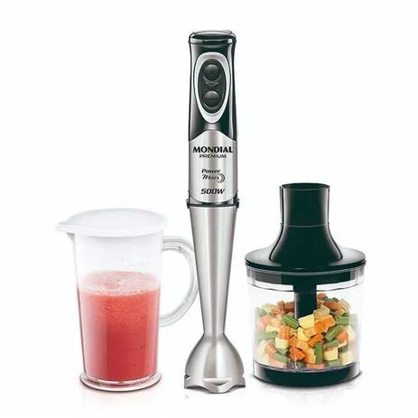Mixer Processador Mondial Turbo Power 2 Em 1 500w Com Copo Menor preço em Mixer Processador Mondial Turbo Power 2 Em 1 500w Com Copo