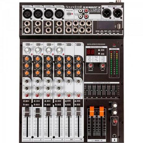 Menor preço em Mixer USB SX802FX Preto Soundcraft