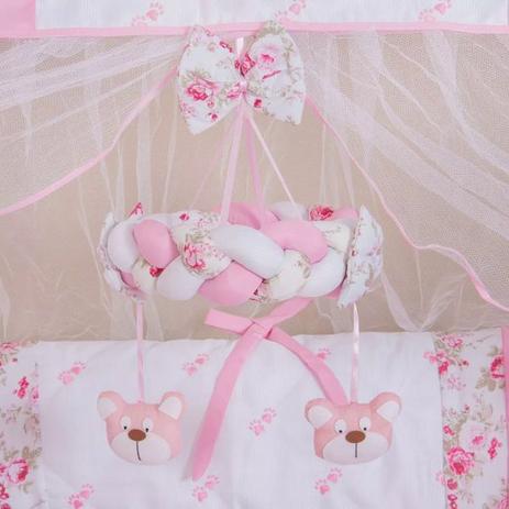 Móbile Berço Bebê Menina Ursa Floral Rosa - I9 Baby Menor preço em Móbile Berço Bebê Menina Ursa Floral Rosa - I9 Baby