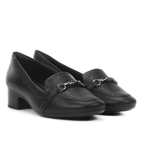 mocassim feminino salto grosso