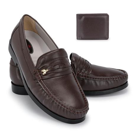 Mocassim Couro Com Carteira Schiareli 1018 Marrom - Outros Moda e  Acessórios - Magazine Luiza