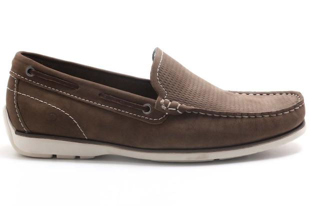 Mocassim Masculino em Couro Legítimo Nobuck Preto - Andacco