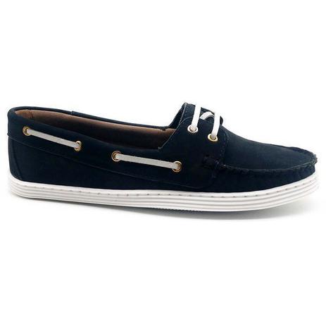 mocassim feminino azul marinho