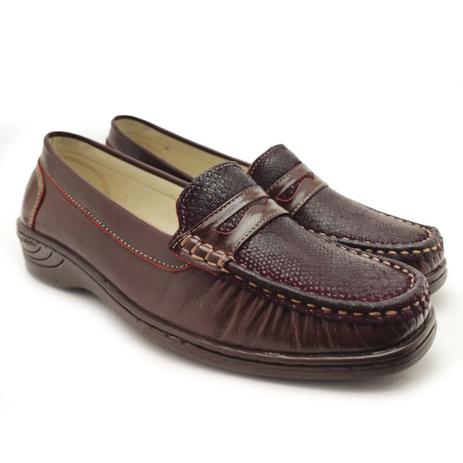 mocassim feminino em couro