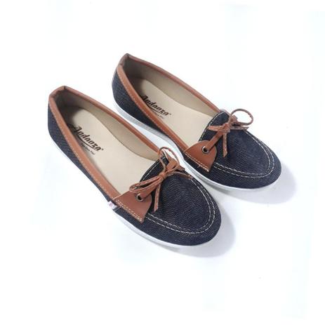 Mocassim Feminino Jeans Andanza - Mocassim Feminino - Magazine Luiza