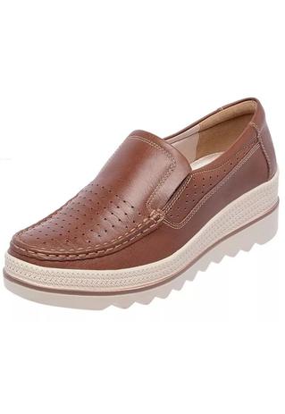 mocassim feminino marrom