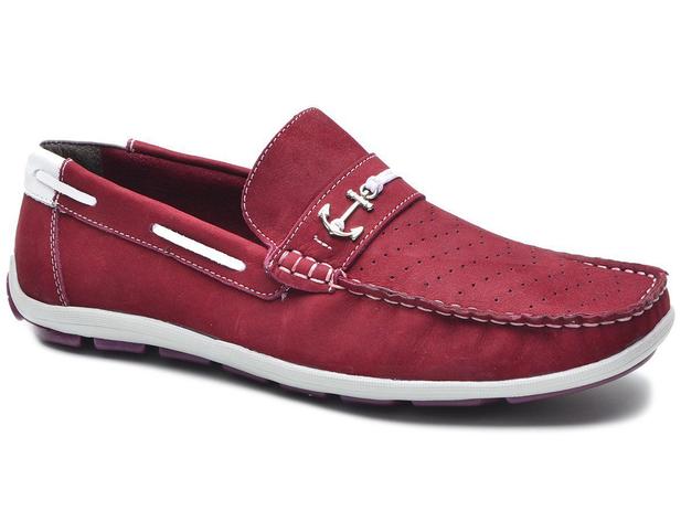 Mocassim Masculino de Couro Vinho Branco C8025 Cla-Cle - Cla Cle - Mocassim  Masculino - Magazine Luiza