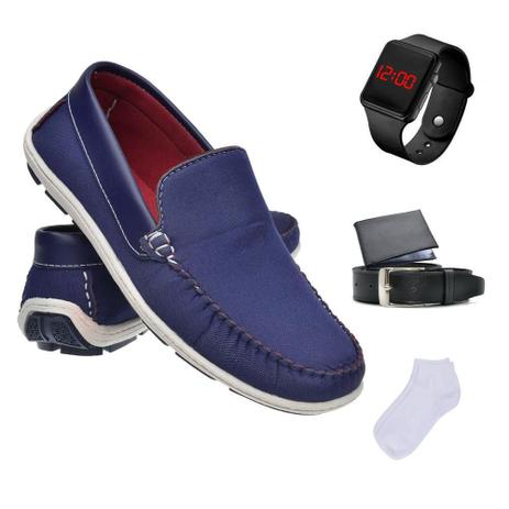 Mocassim Masculino + Relógio + Carteira + Cinto + Meia - Torrenezzi - Kit  Masculino - Magazine Luiza