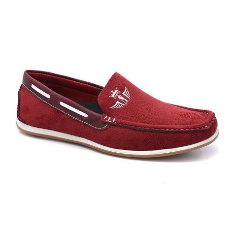 mocassim masculino vermelho