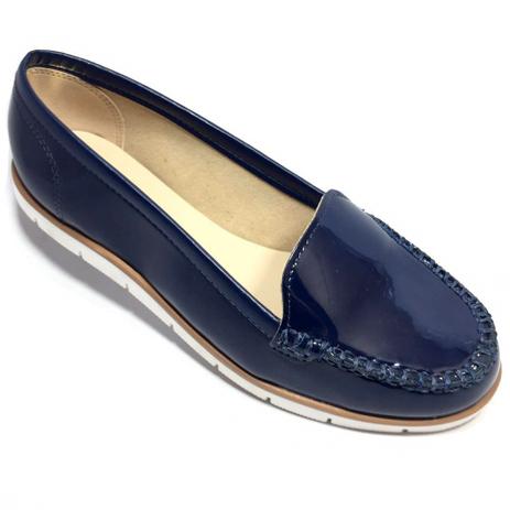 mocassim verniz feminino