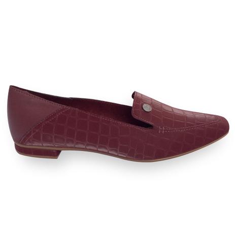 mocassim feminino vinho