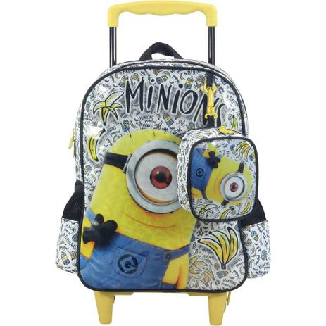 Mochila 14 Pequena Com Rodinhas Minnions - Xeryus Menor preço em Mochila 14 Pequena Com Rodinhas Minnions - Xeryus