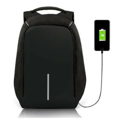Mochila anti-furto preta compartimento para notebook laptop saída usb carregamento de dispositivos - Fashion Menor preço em Mochila anti-furto preta compartimento para notebook laptop saída usb carregamento de dispositivos - Fashion
