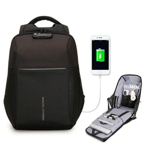 Mochila Antifurto Mark Ryden Com Usb Notebook Cadeado TSA Impermeável Menor preço em Mochila Antifurto Mark Ryden Com Usb Notebook Cadeado TSA Impermeável