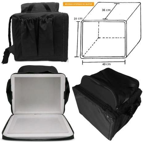mochila de entrega com isopor